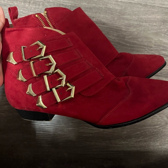 Red Buckle Boots - Picture 3 of 3